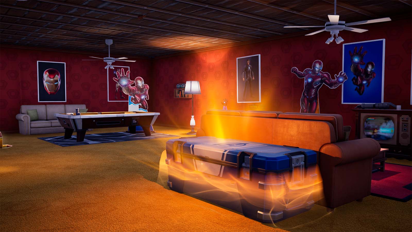 Clean picture of the Iron Man bunker in Fortnite