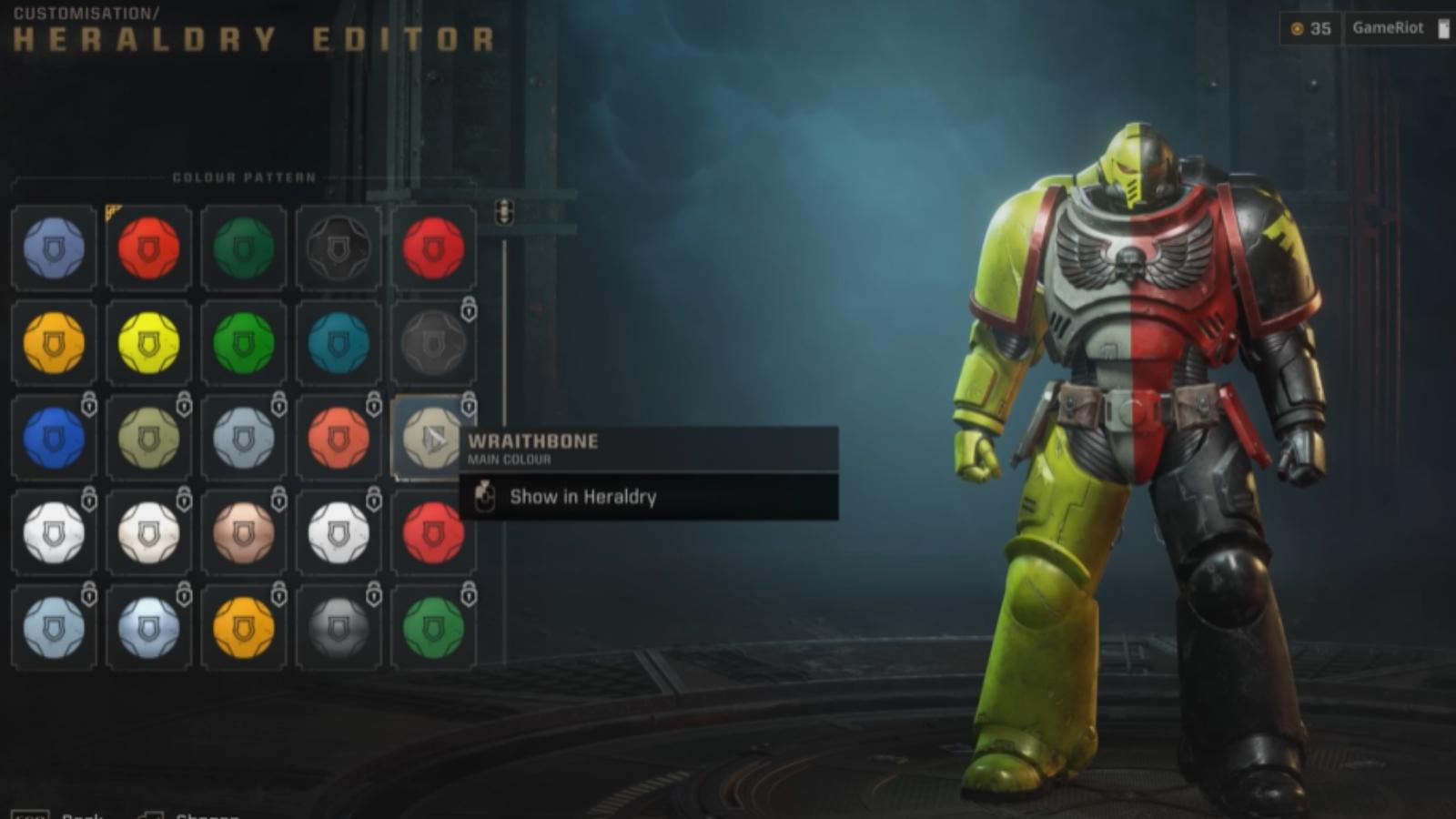 Space Marine 2 Character Customization Color Picker