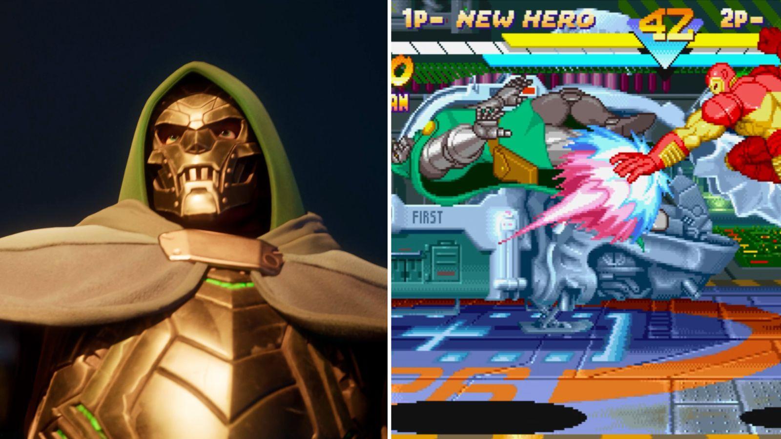 Doom in Fortnite and Marvel vs Capcom