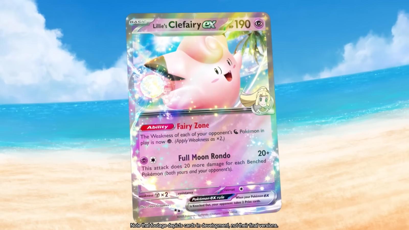 Lillie's Clefairy ex from Pokemon TCG