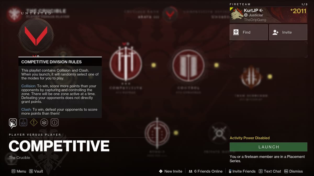 Competitive game modes in Destiny 2.