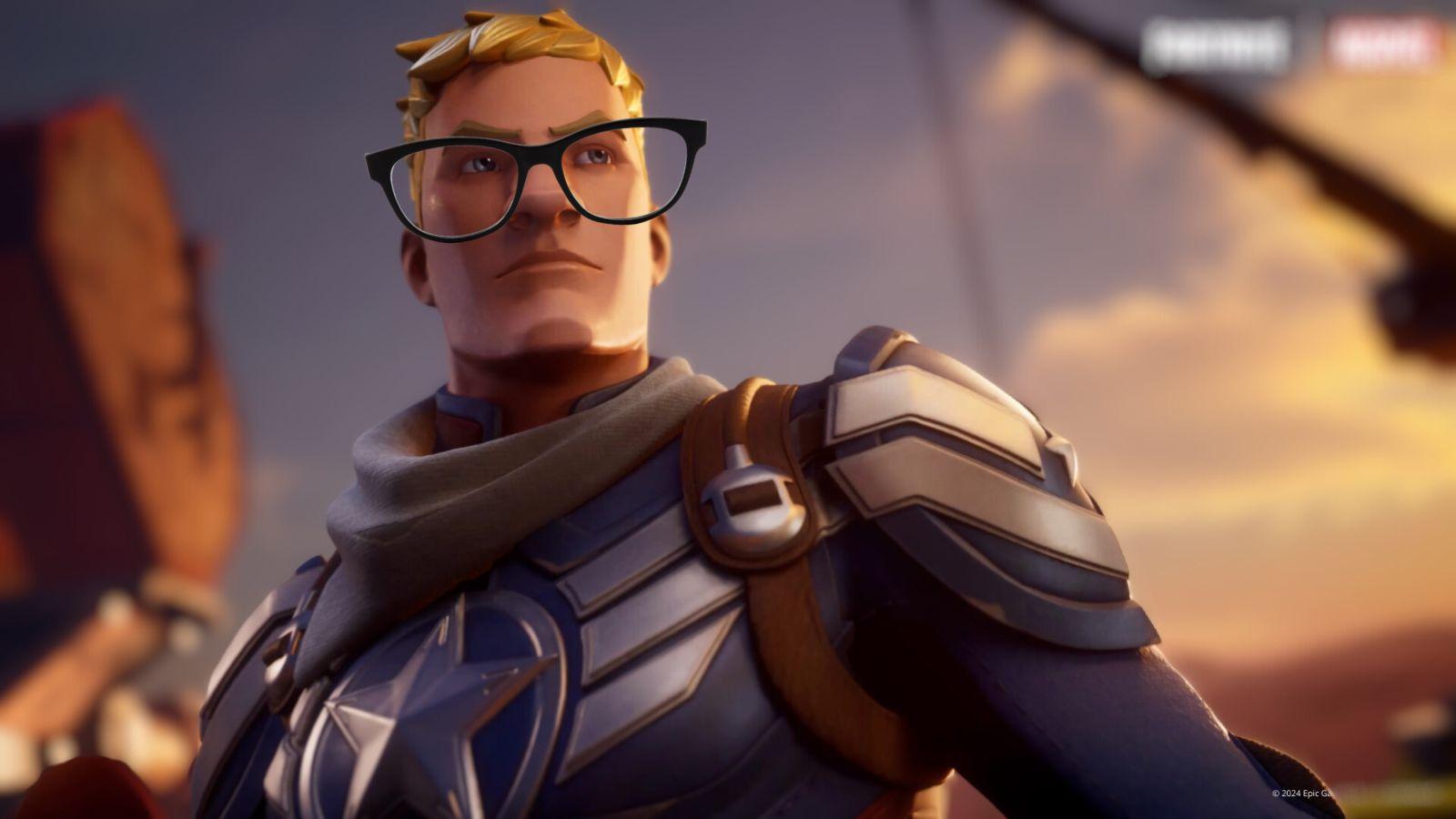 Captain Jonesy wearing glasses Fortnite