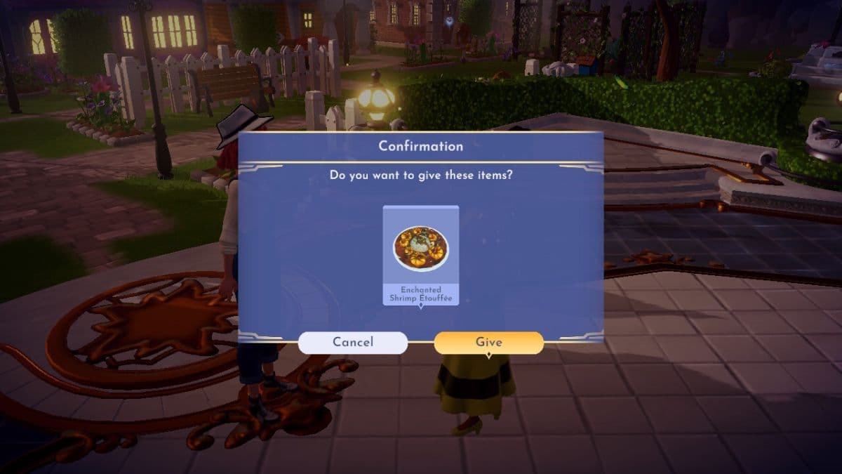 Disney Dreamlight Valley character sharing Tiana's recipe