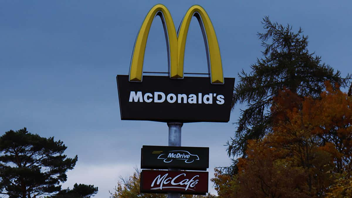 McDonald's sign in the air