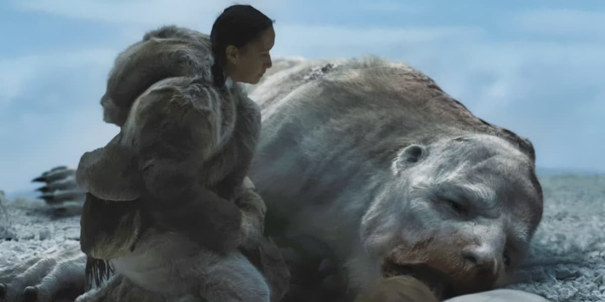 The Terror monster explained: the Tuunbaq laying on the ground