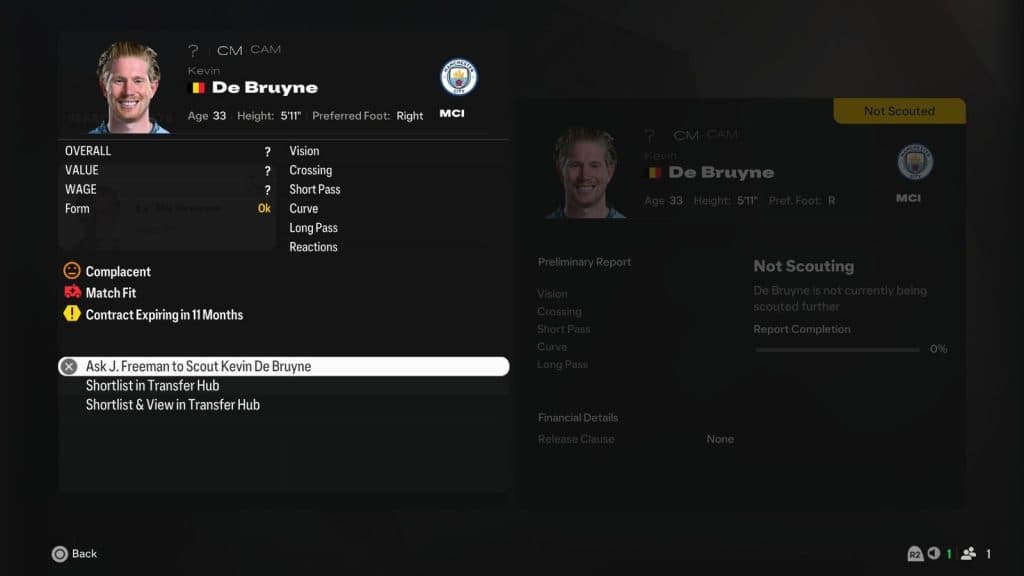 De Bruyne in EA FC 25 Career Mode