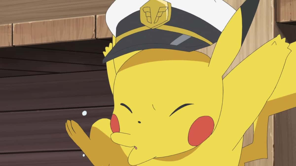 Captain Pikachu from the Pokemon anime.