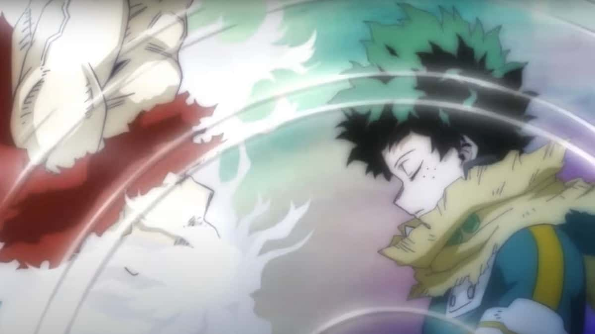 Shigaraki and Deku in My Hero Academia