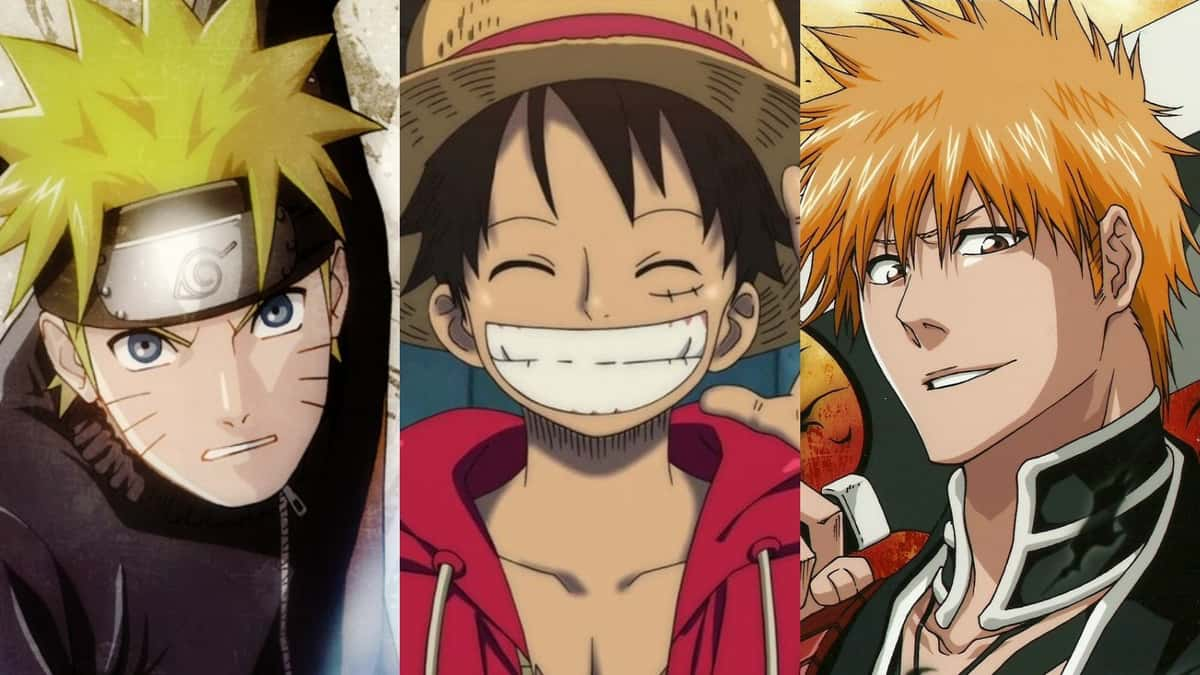 Naruto, Luffy, and Ichigo