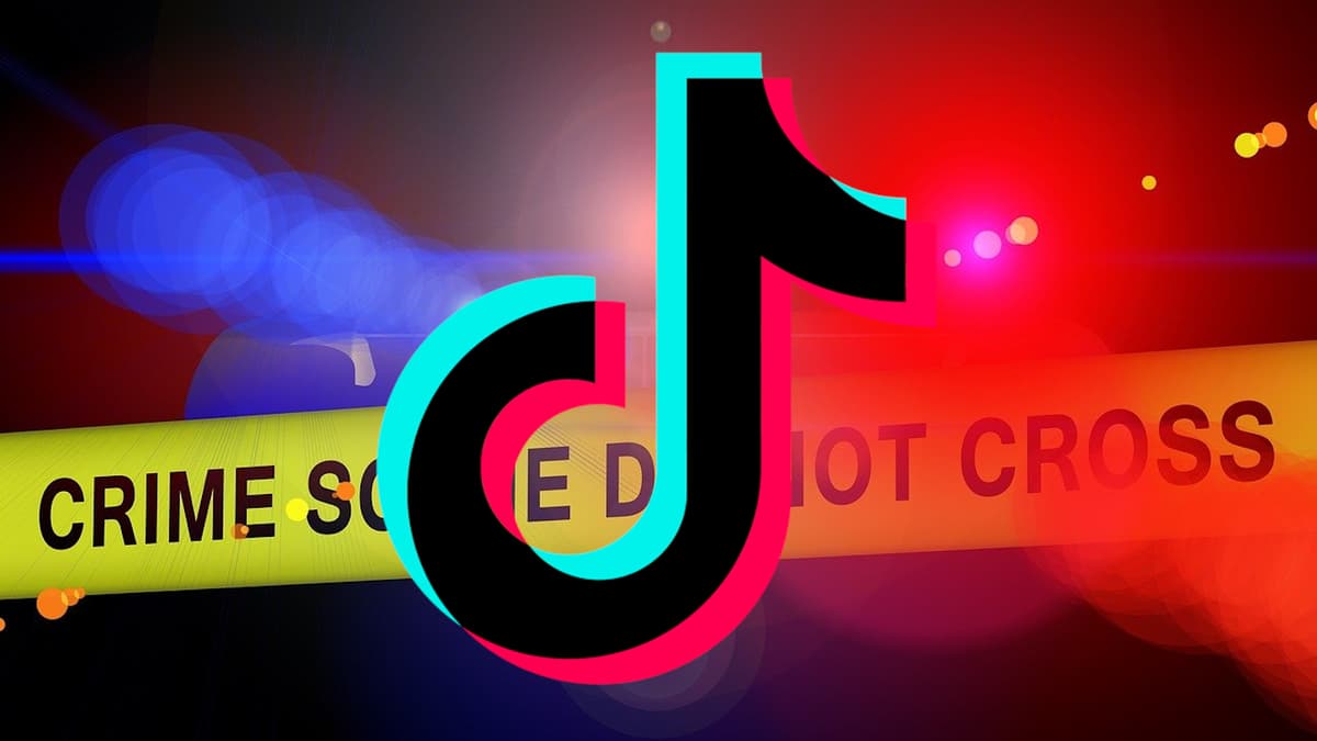 tiktok logo at crime scene