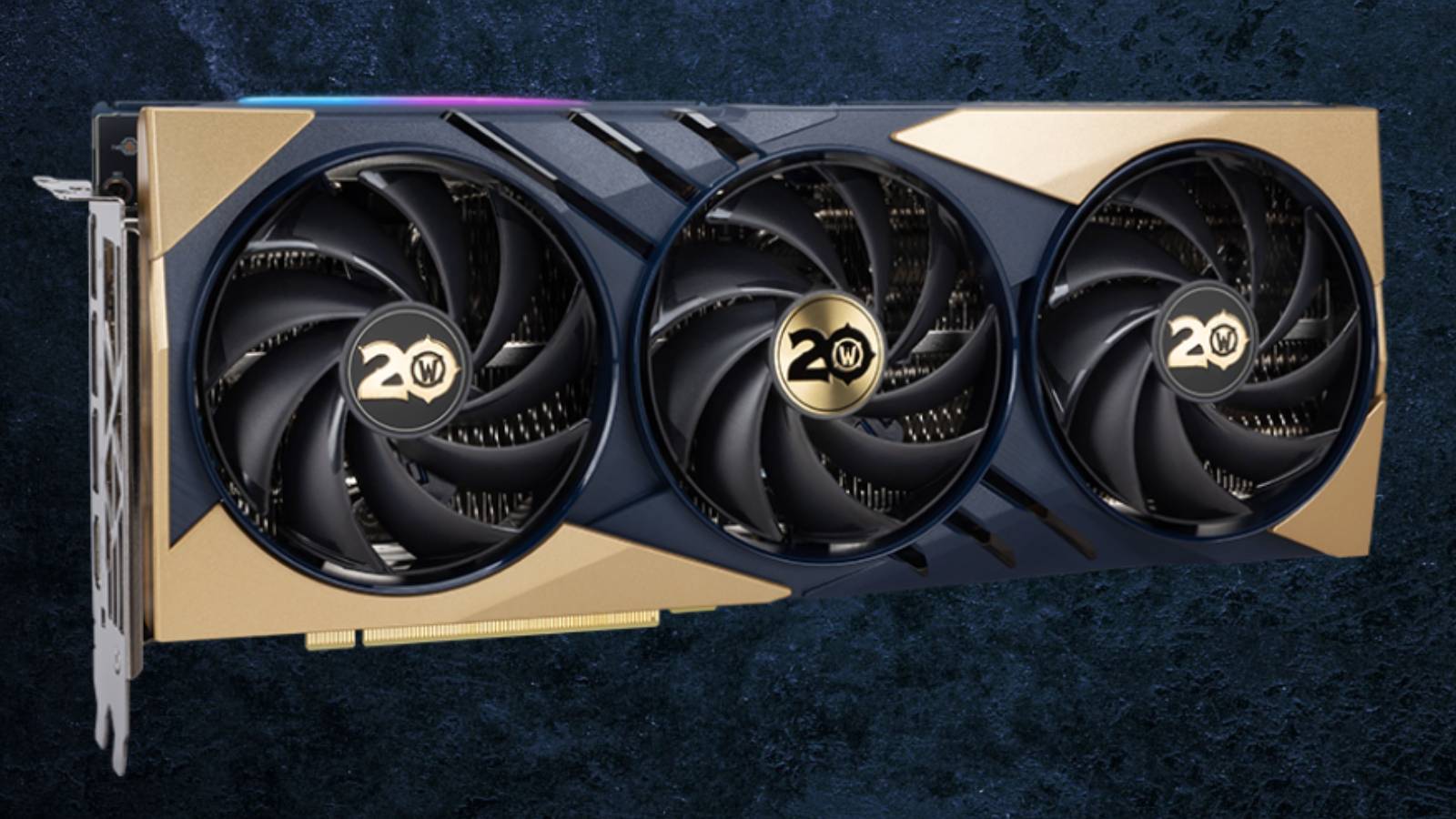 Image of the MSI 20th WoW graphics card.