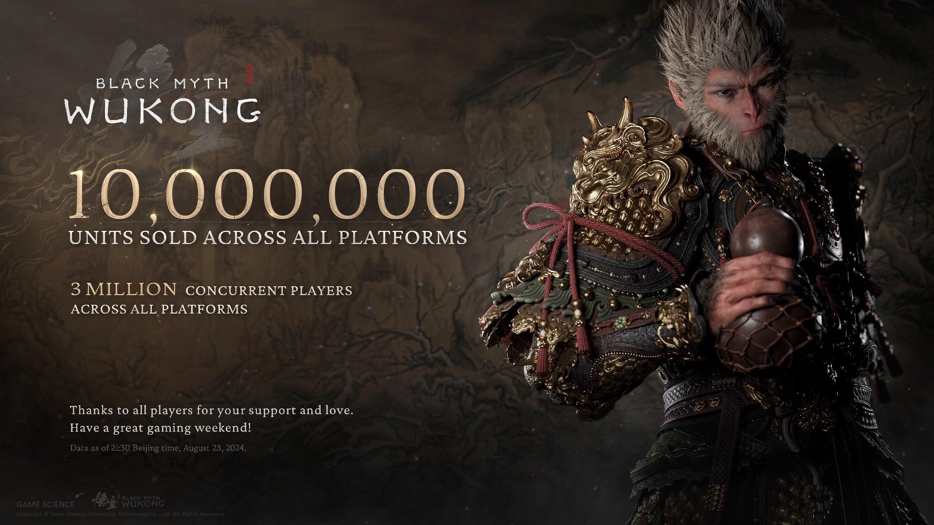 black myth wukong 10 million units sold