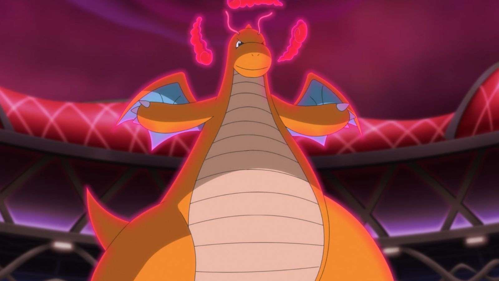 Dynamax Dragonite in Pokemon anime.