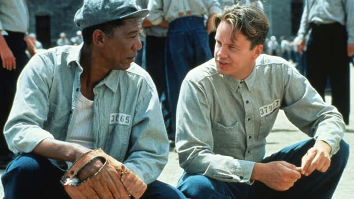 Tim Robbins and Morgan Freeman in The Shawshank Redemption