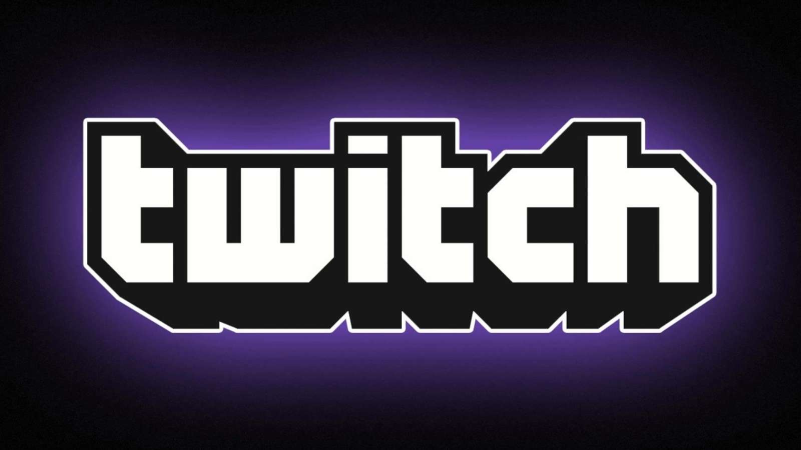 twitch logo on black background