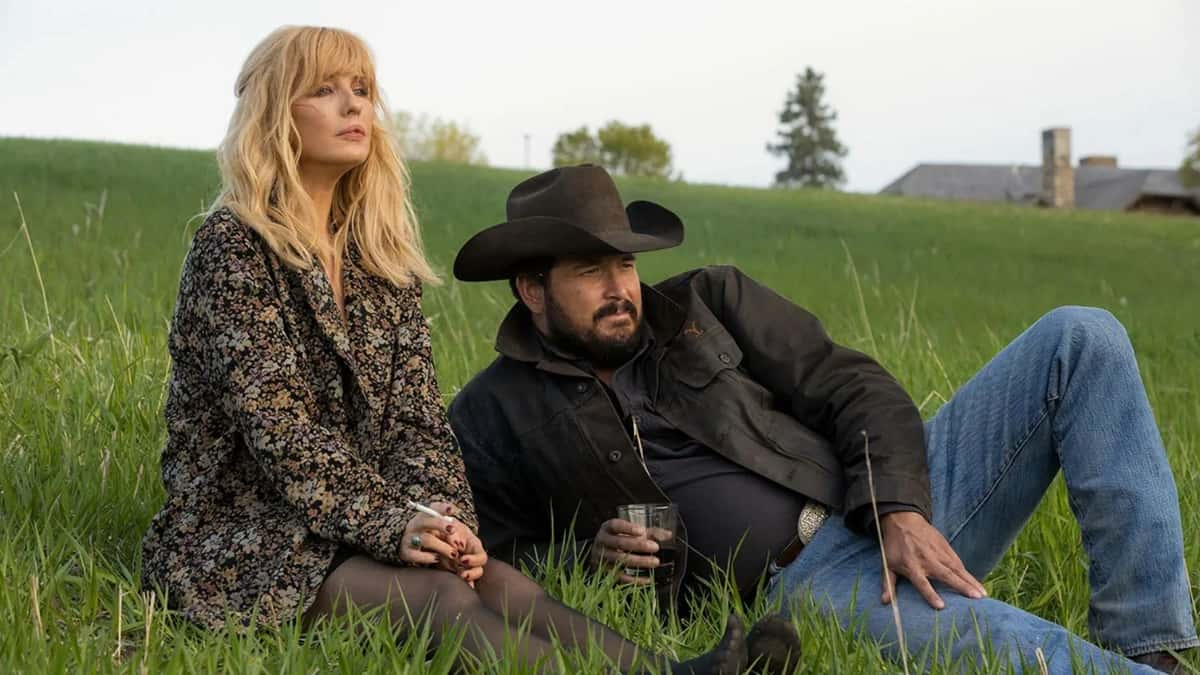 Cole Hauser and Kelly Reilly as Rip and Beth in Yellowstone