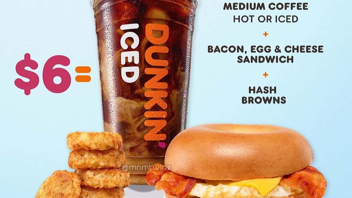 dunkin' $6 meal deal