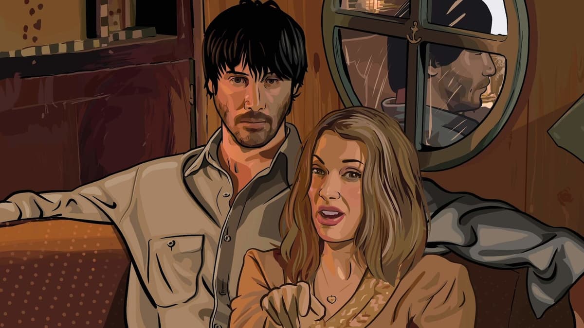 Keanu Reeves and Winona Ryder in A Scanner Darkly