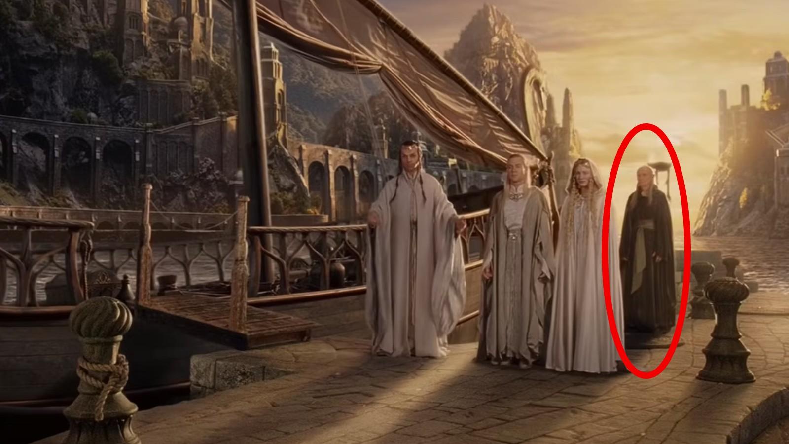 Círdan circled at the end of LOTR: The Return of the King