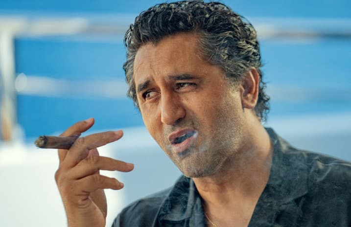 Cliff Curtis as Poseidon in KAOS.