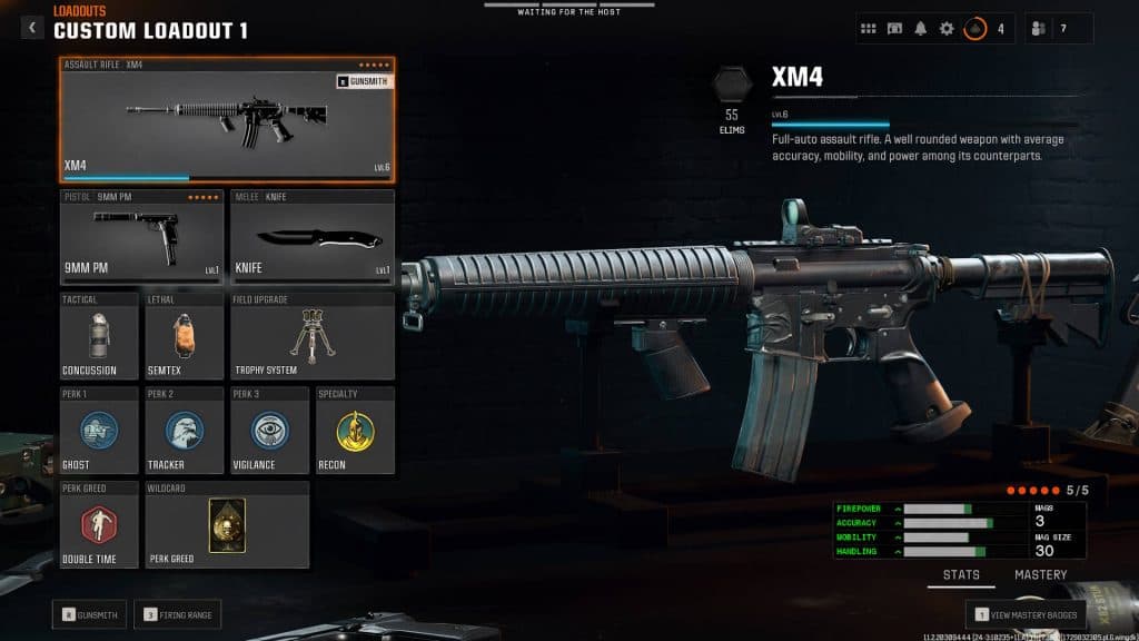 XM4 class with meta perks and equipment in Black Ops 6.