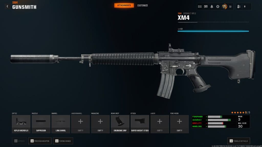 Il miglior equipaggiamento XM4 in Call of Duty: Black Ops 6.