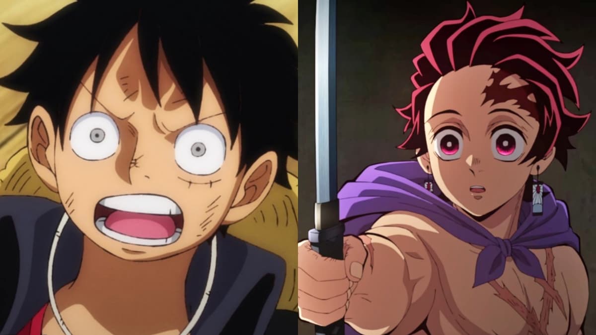 Luffy in One Piece and Tanjiro in Demon Slayer