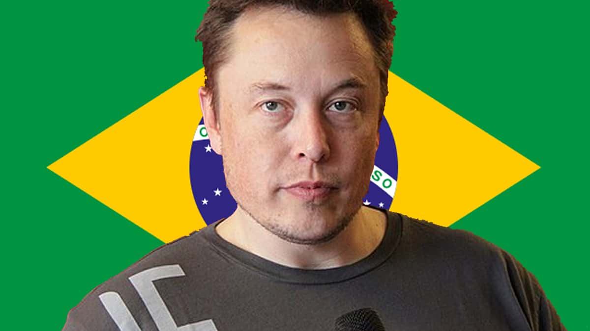 Elon Musk and Brazil flag