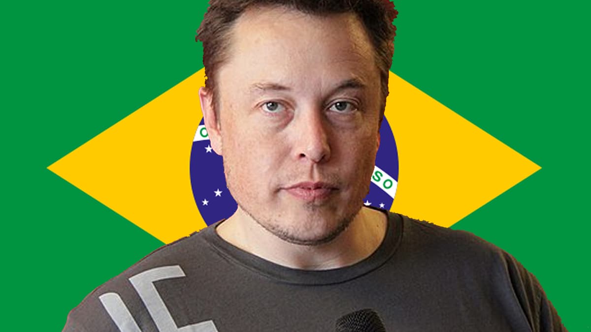 Elon Musk and Brazil flag