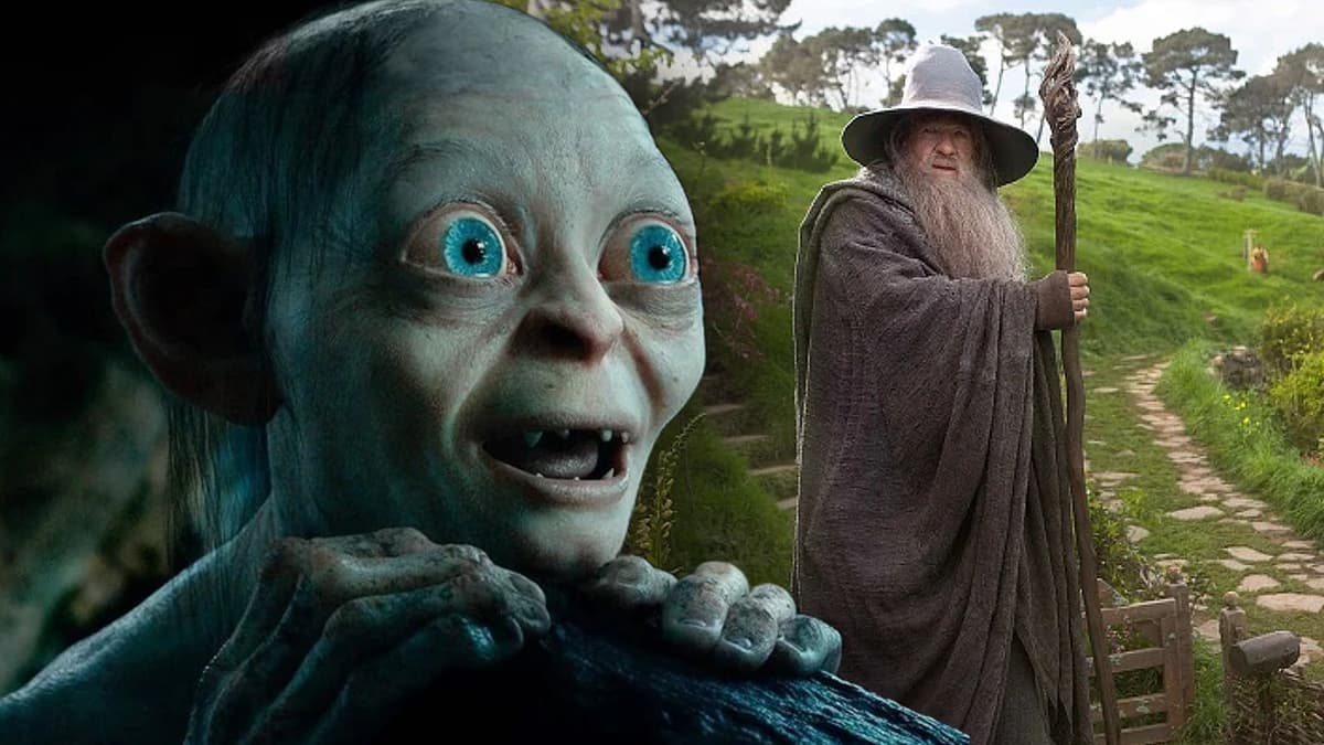 Gollum and Gandalf in Lord of the Rings