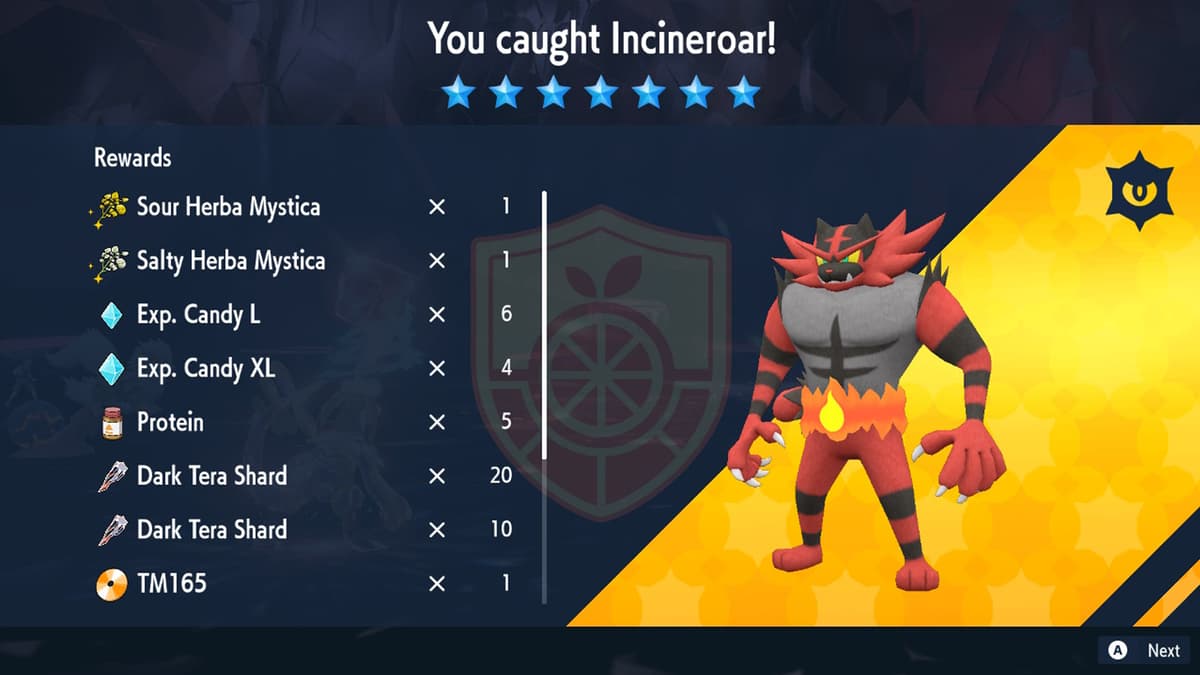 pokemon scarlet violet 7 star tera raid incineroar