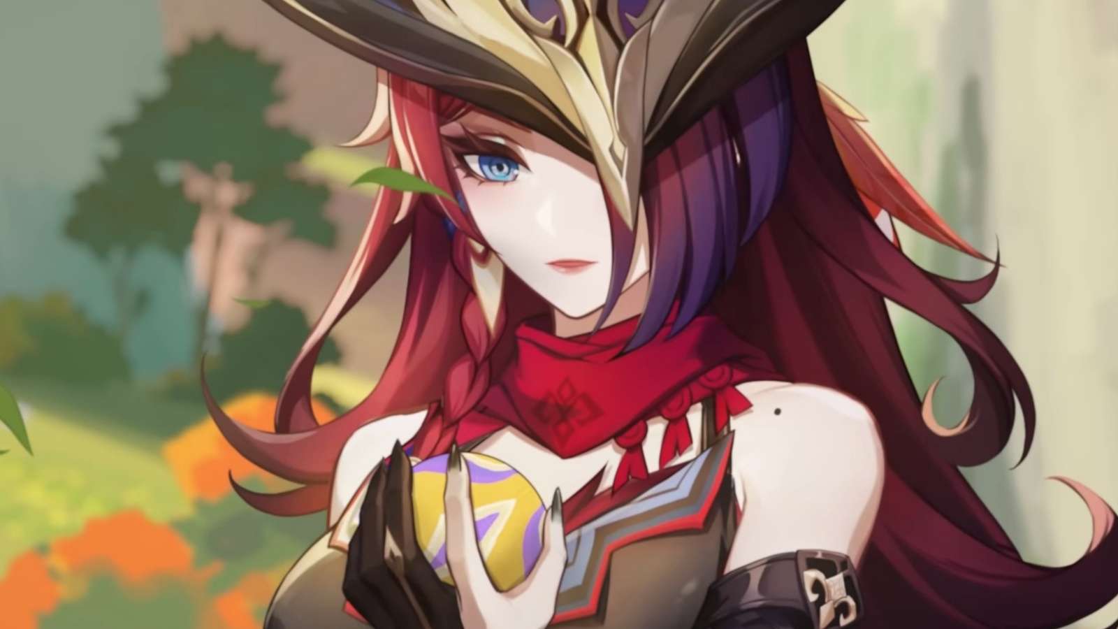 A screenshot of Chasca from her trailer