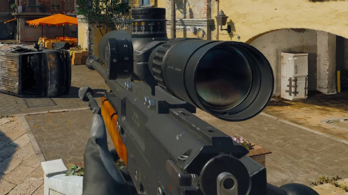 The LR 7.62 sniper being inspected in Black Ops 6.