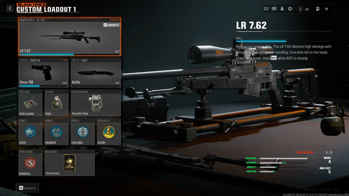 LR 7.62 class in Black Ops 6.