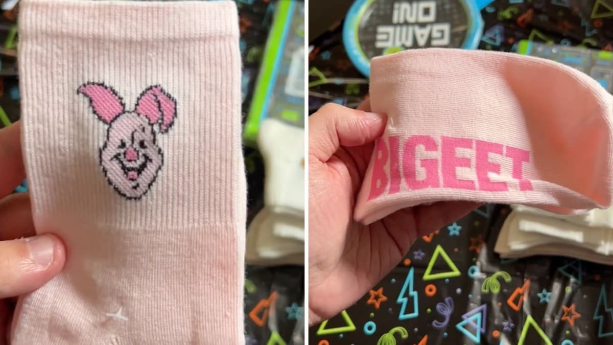 Knockoff Disney Piglet socks