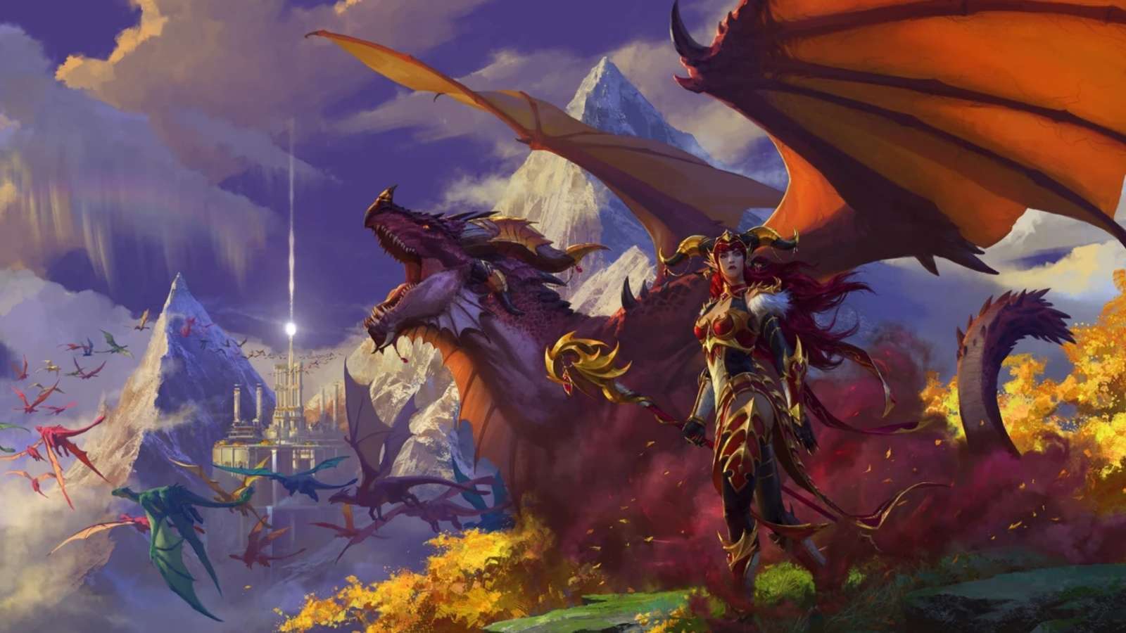 A key art of World of Warcraft Dragonflight