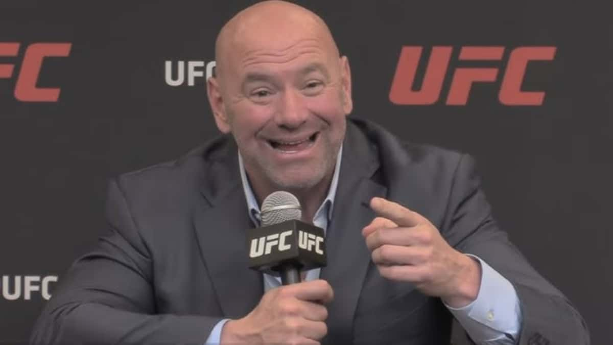 dana white pointing and laughing