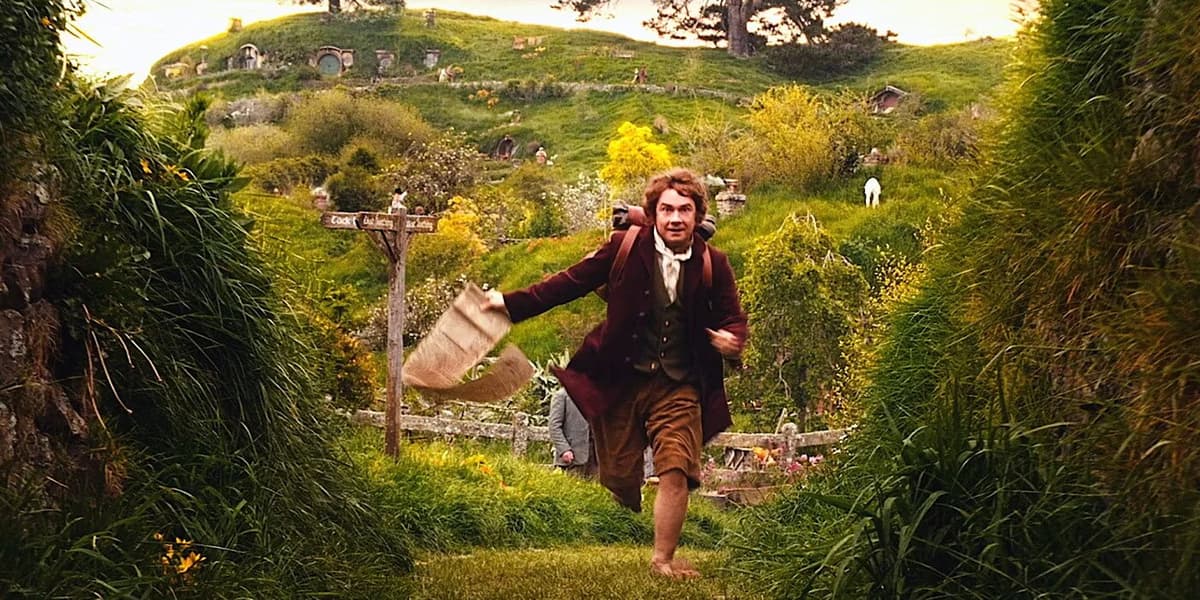 Bilbo in the Shire in The Hobbit