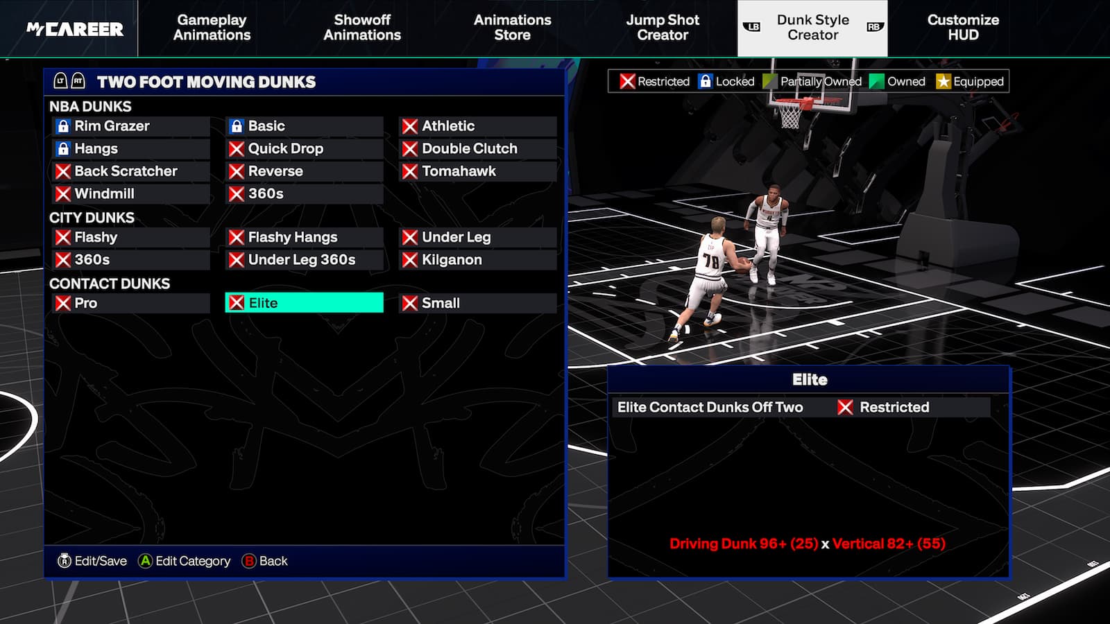 NBA 2K25 Dunk Creator