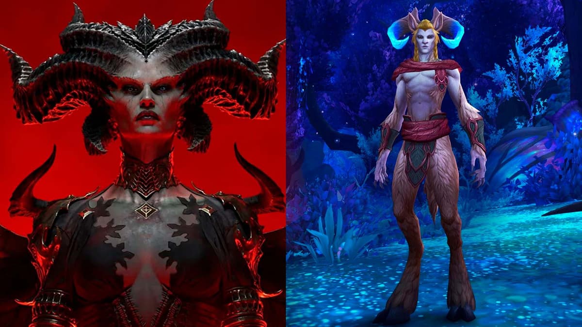 WoW vs Diablo 4 swapping character selection and creation screens