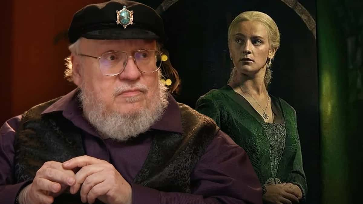 George RR Martin and Helaena in House of the Dragon