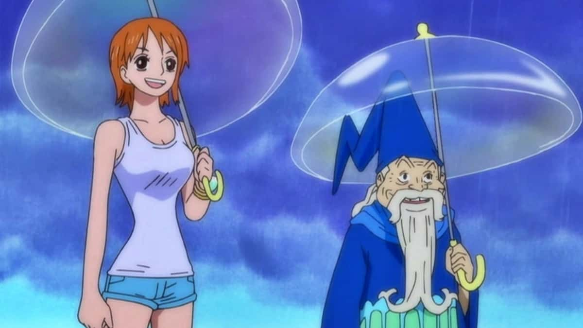 Nami and Haredas in One Piece