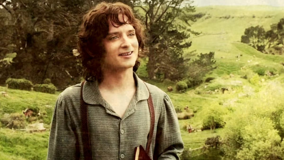 Frodo in the Shire in Lord of the Rings