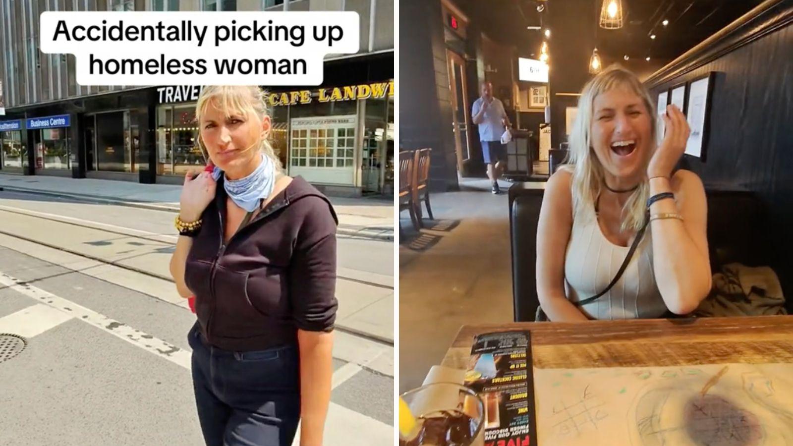 TikToker goes on date with homeless woman after backlash