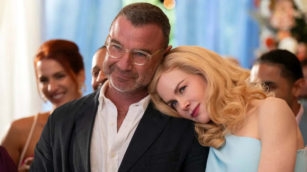 Liev Schreiber and Nicole Kidman as Tag and Greer in The Perfect Couple on Netflix