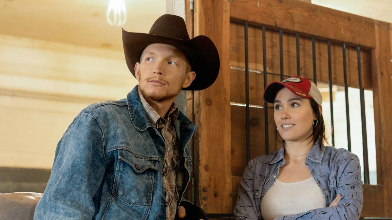 Jefferson White as Jimmy and Eden Brolin as Mia in Yellowstone