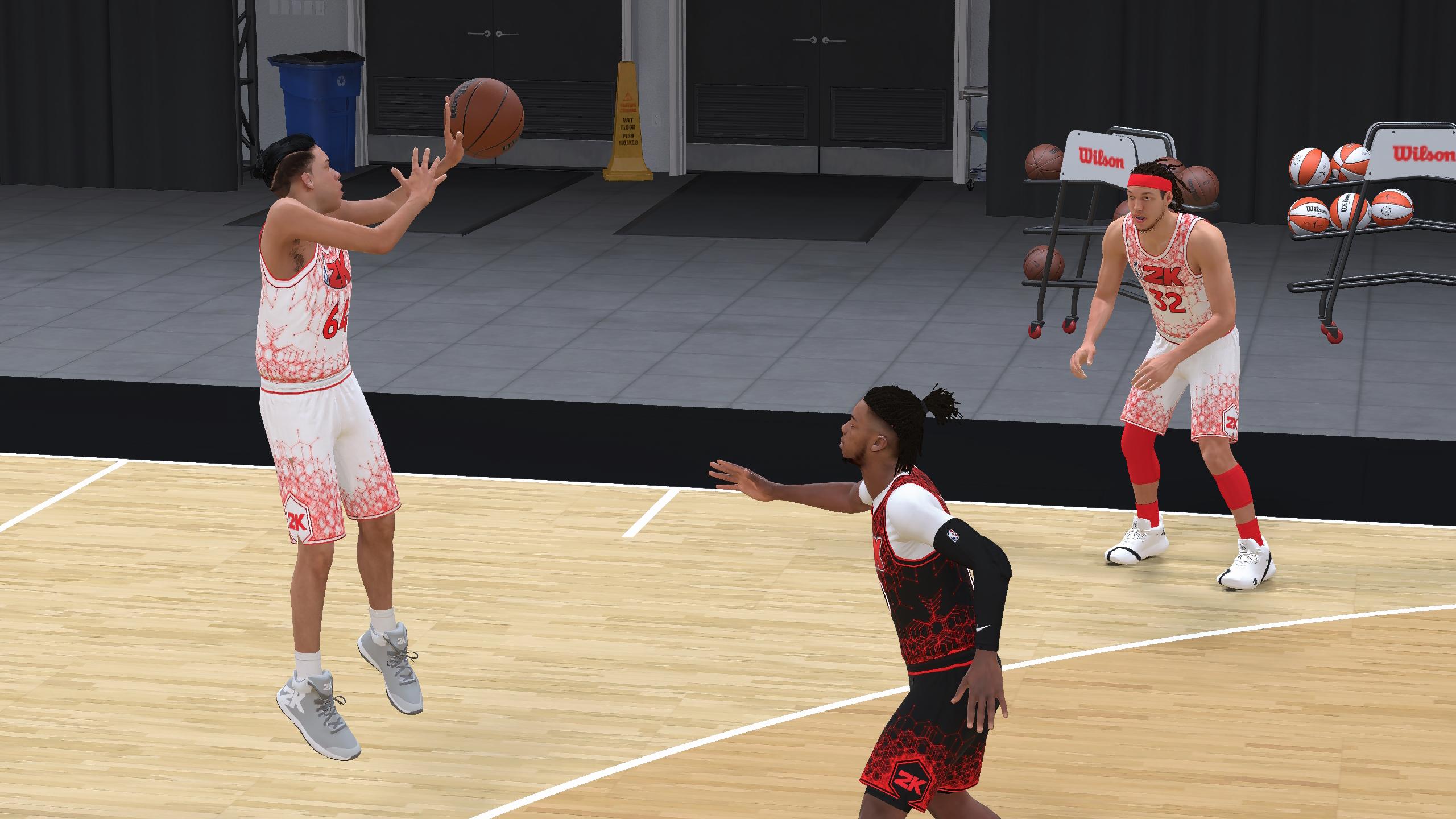 Player kicking out with Bailout in NBA 2K25.