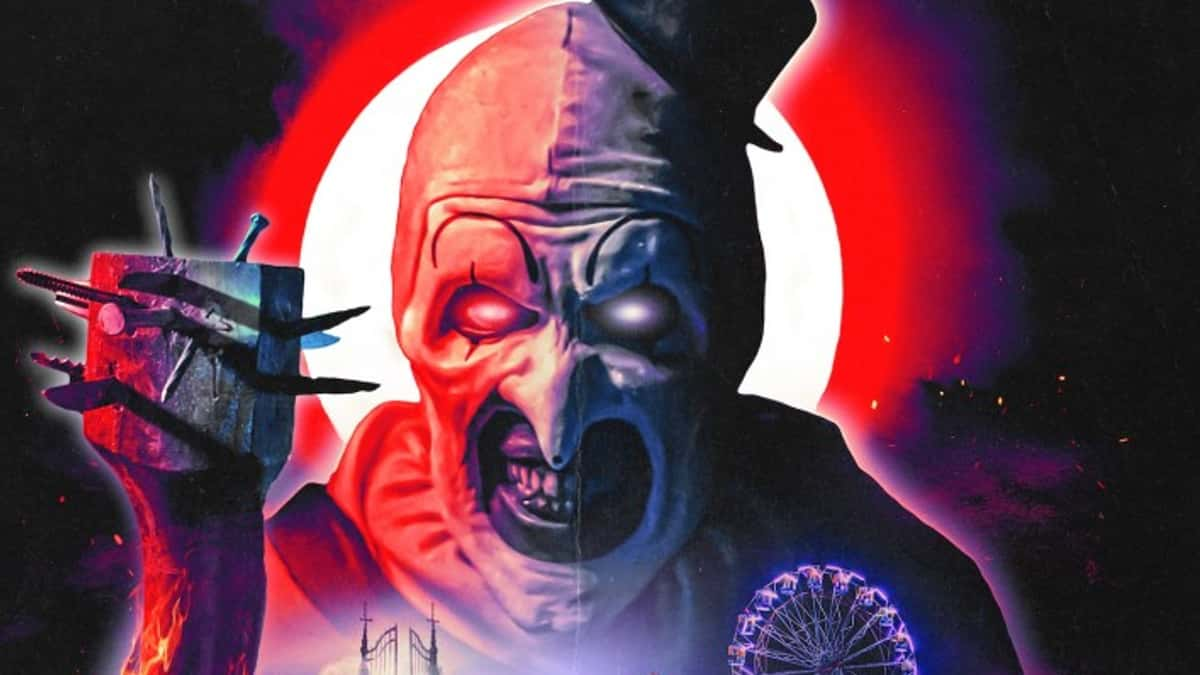 Art the Clown on a Terrifier poster.