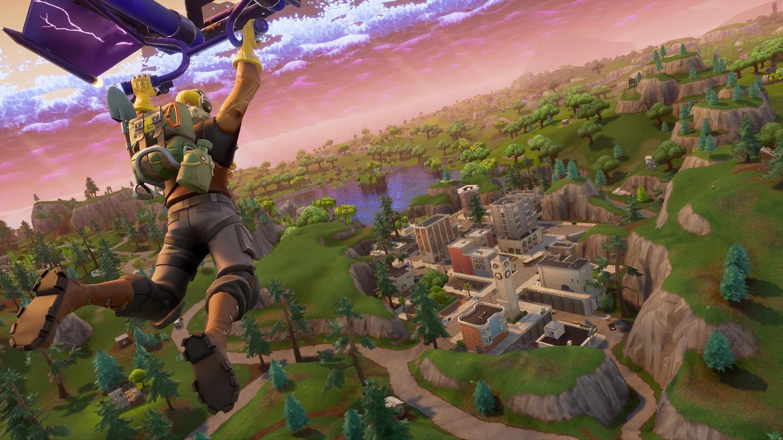 Fortnite dropping into Battle Royale