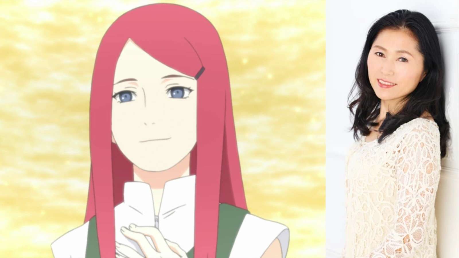 Kushina from Naruto and voice actor Emi Shinohara